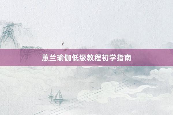 蕙兰瑜伽低级教程初学指南